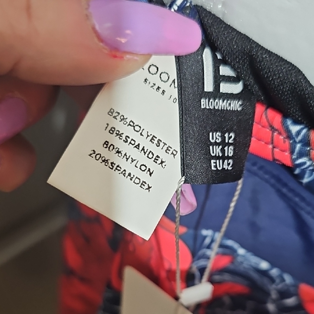 BloomChic Red and Blue Tankini Swimwear - Picture 6 of 6